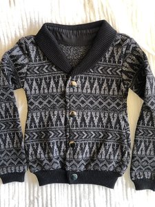 Japanese Dealer Grey And Black Cardigan (sd17)