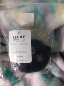 7"-8" Leekeworld "navy Black" Wig