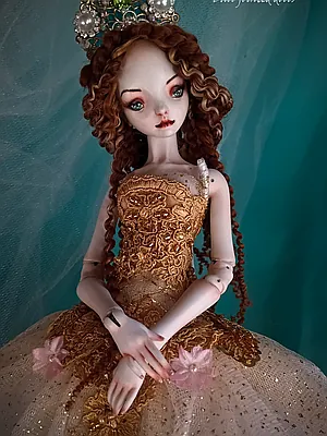 Cinderella Porcelain Ball Jointed Doll, Fine Art Bjd Ballerina Boudoir Doll