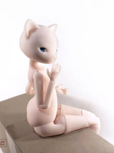 Blank Bjd Art Doll (+ Pair Of Eyes) 35cm Cat Furry Base Assembled By Samum