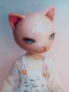Full Set Bjd 35cm Ooak Ball Jointed Art Doll Tsuki Cat Furry