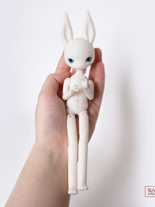 Blank Bjd Art Doll (+ Pair Of Eyes) Bunny Rabbit White