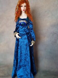 Sd Blue Medieval Bjd Dress