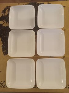 Sd 1/3 Bjd Size Food Plates -white Set Of 6